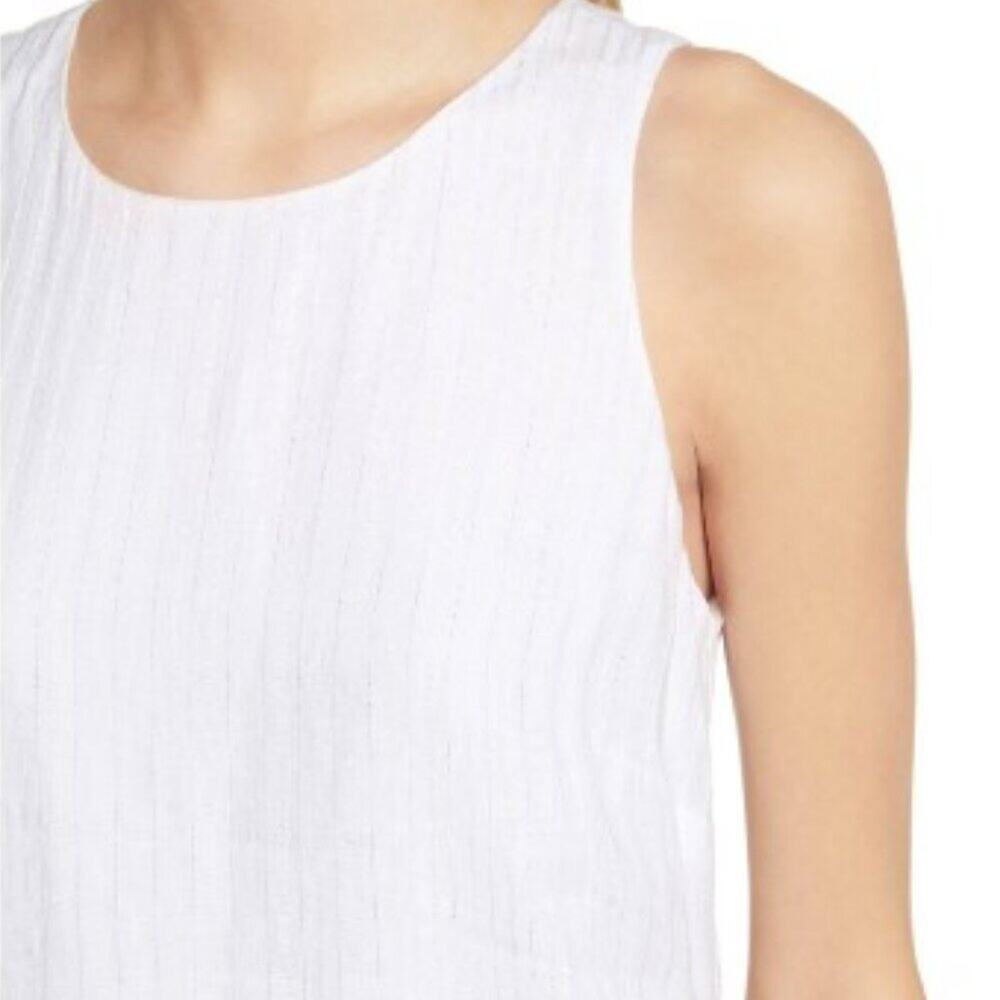 Tommy Bahama Women's Size XS Linen Blend Dress Sleeveless Ruffle Hem Metallic - Picture 4 of 13